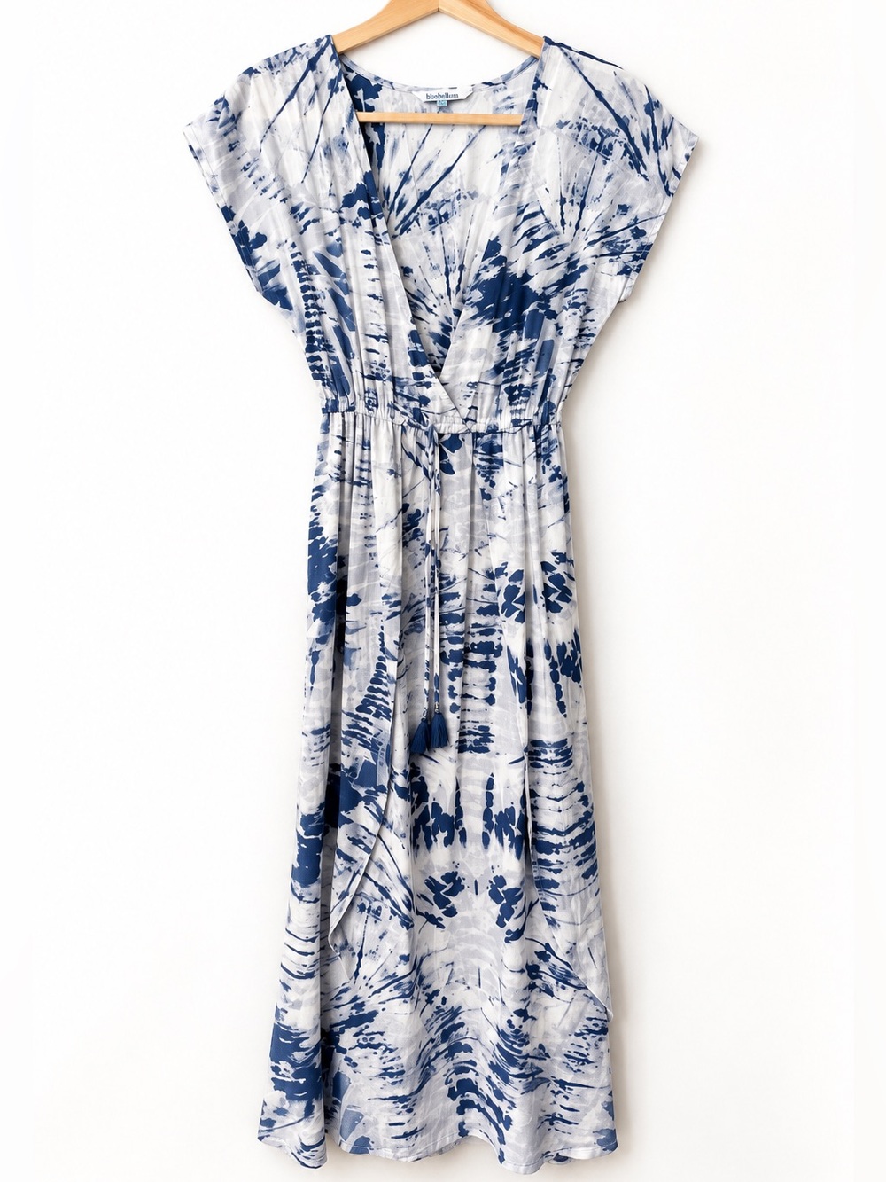 blue island Blue and White Tie-Dye dress 11